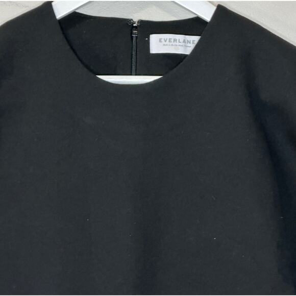 Everlane Heavyweight Scuba Round Neck Dress Black Cotton Women Medium NWOT - Picture 6 of 10